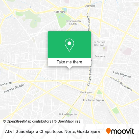 At&T Guadalajara Chapultepec Norte map