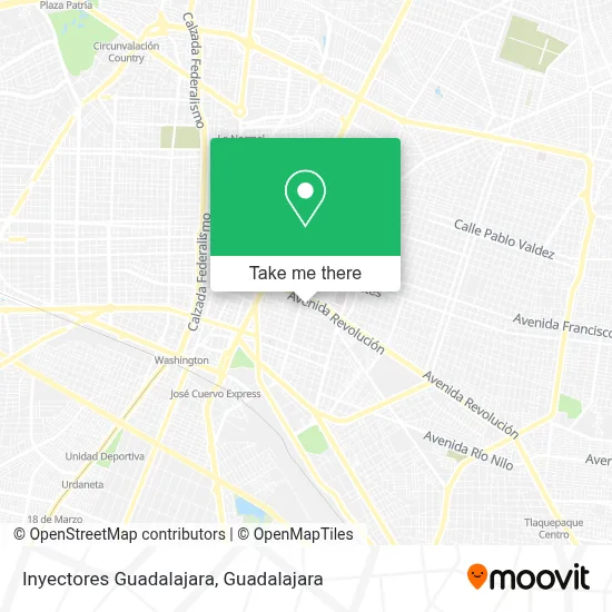 Inyectores Guadalajara map