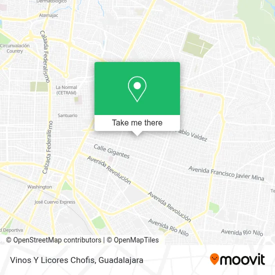 Vinos Y Licores Chofis map