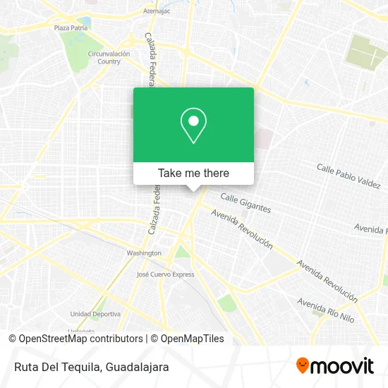 Ruta Del Tequila map