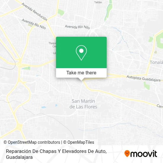Reparación De Chapas Y Elevadores De Auto map