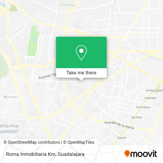 Roma Inmobiliaria Km map