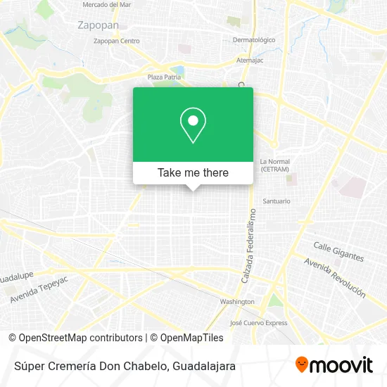 Súper Cremería Don Chabelo map