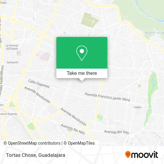 Tortas Chose map