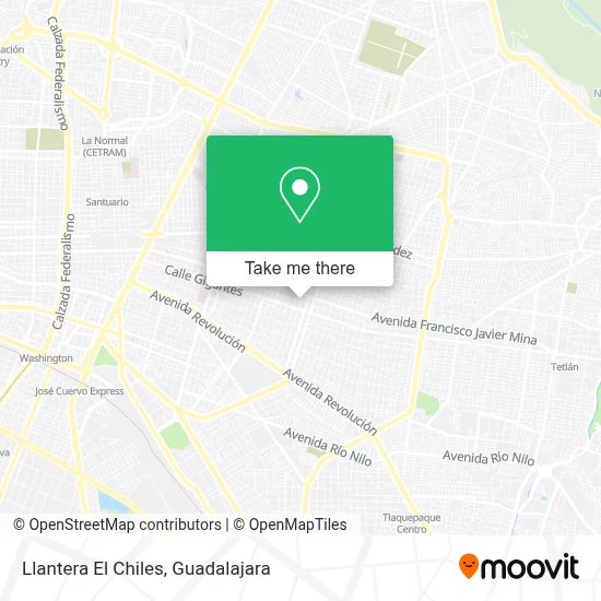 Llantera El Chiles map