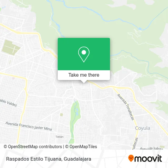Raspados Estilo Tijuana map