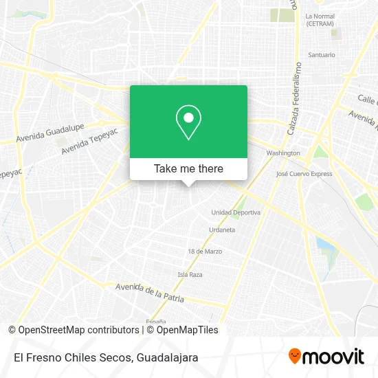 El Fresno Chiles Secos map