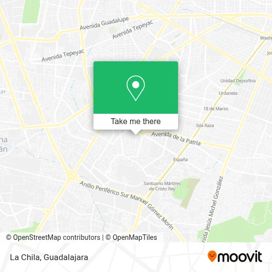 La Chila map