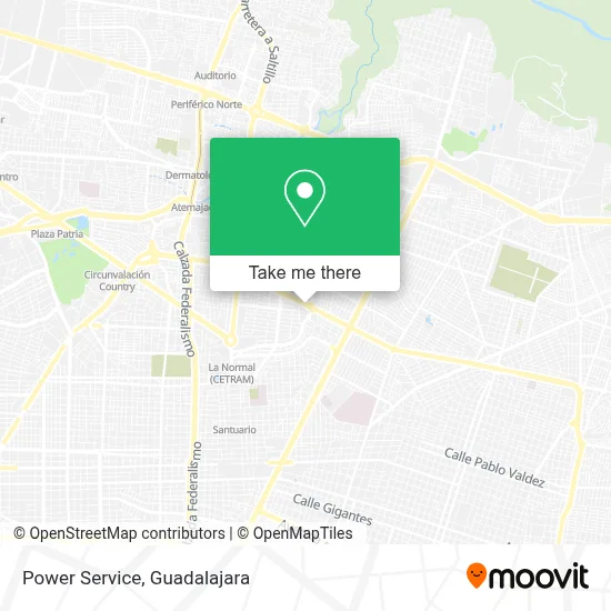 Power Service map