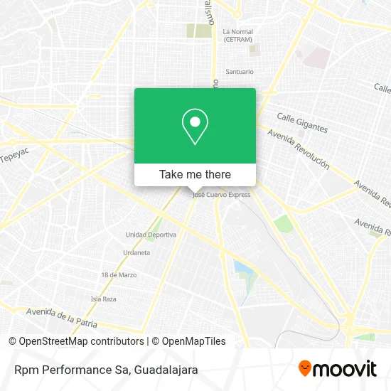 Rpm Performance Sa map
