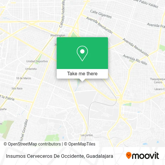Insumos Cerveceros De Occidente map