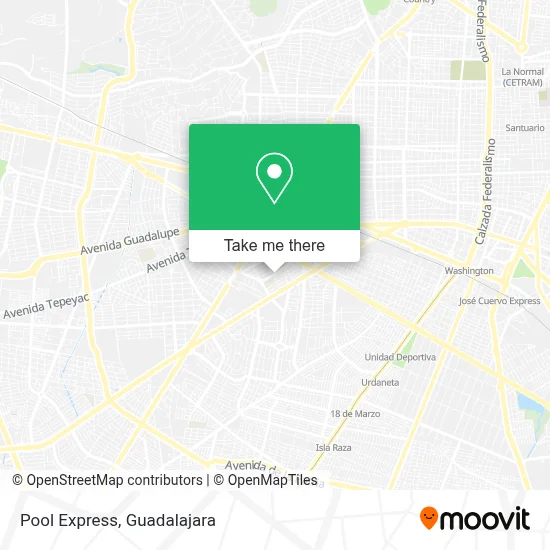 Pool Express map