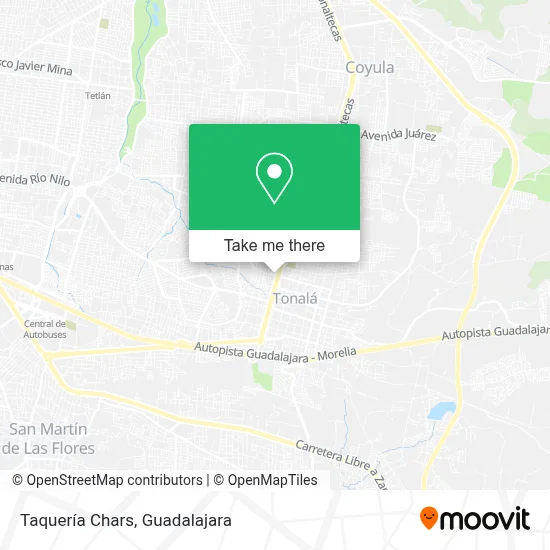 Taquería Chars map