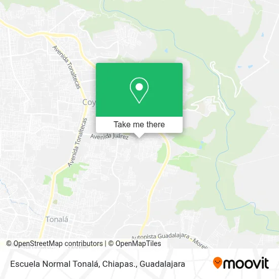 Escuela Normal  Tonalá, Chiapas. map