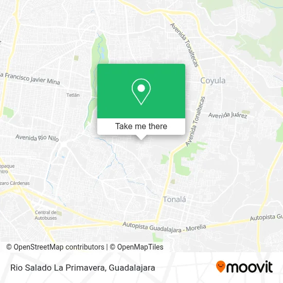 Rio Salado La Primavera map