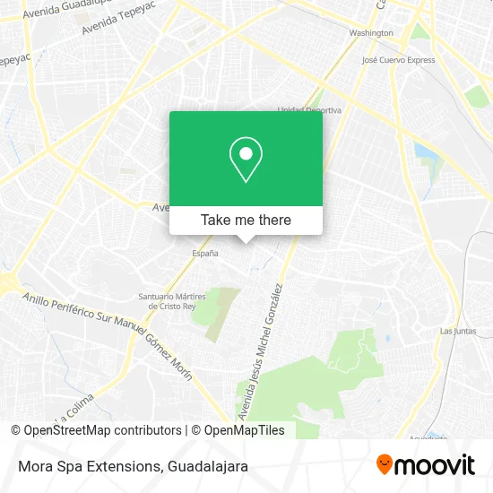 Mora Spa Extensions map