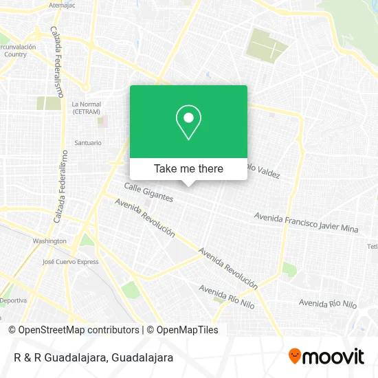 R & R Guadalajara map