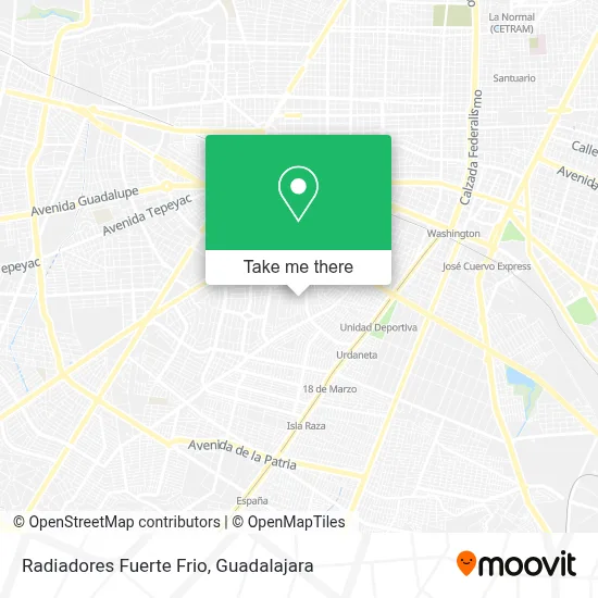 Radiadores Fuerte Frio map