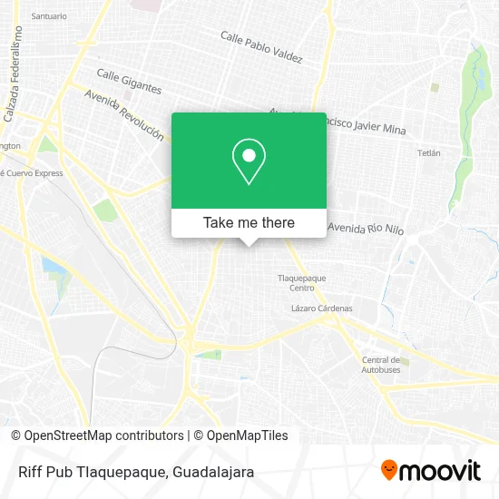 Riff Pub Tlaquepaque map