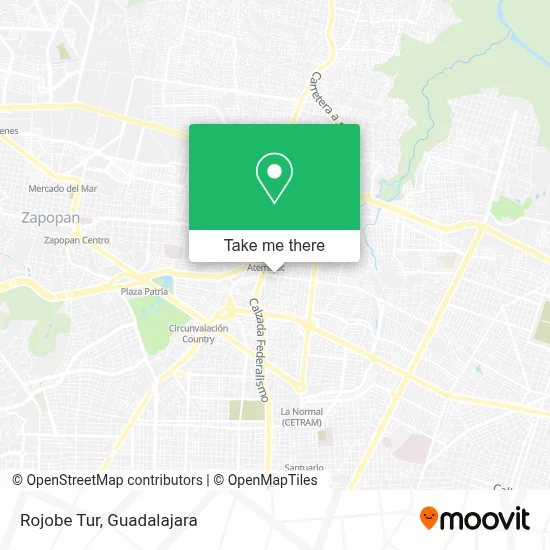Rojobe Tur map