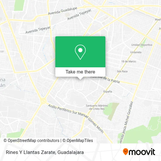 Rines Y Llantas Zarate map