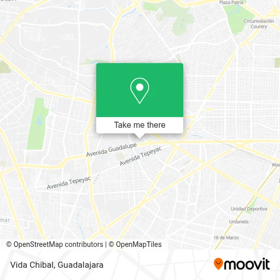 Vida Chibal map