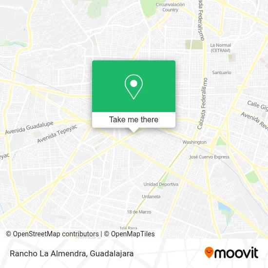 Rancho La Almendra map