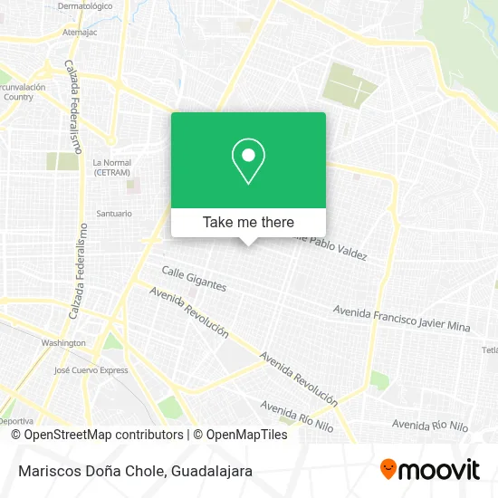 Mariscos Doña Chole map