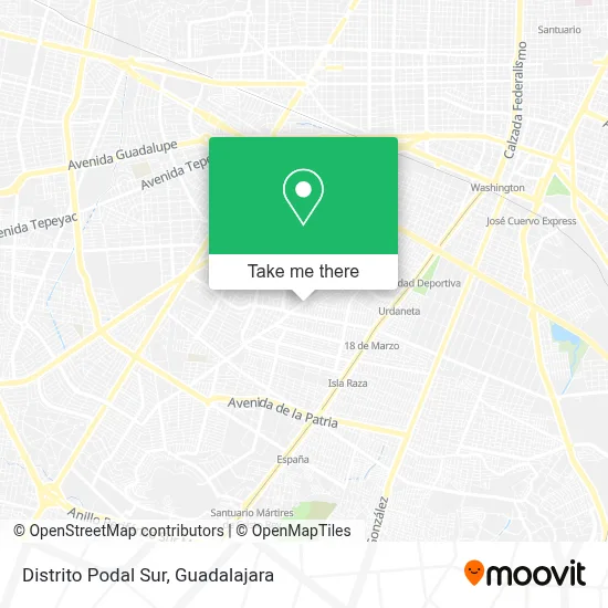 Distrito Podal Sur map