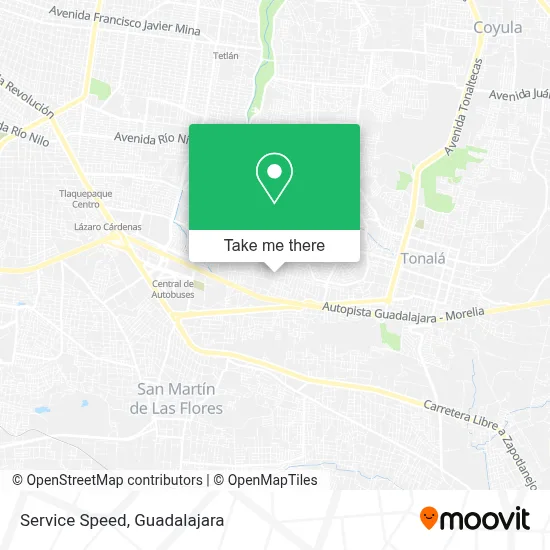 Service Speed map