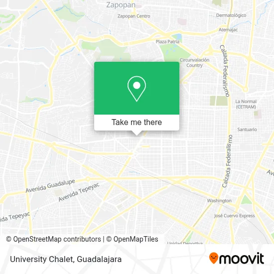 University Chalet map