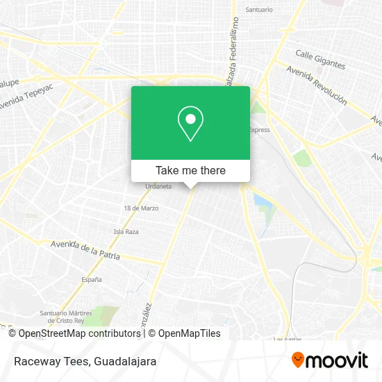 Raceway Tees map