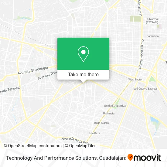 Technology And Performance Solutions map
