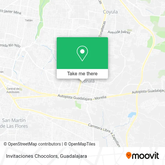 Invitaciones Chocolors map