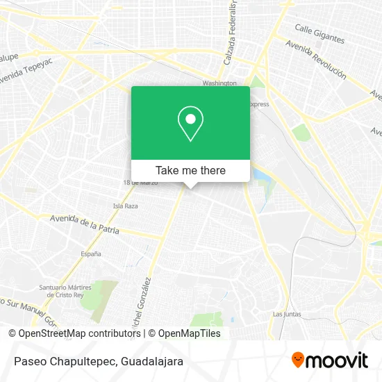 Paseo Chapultepec map