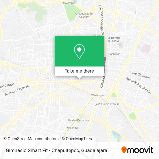 Gimnasio Smart Fit - Chapultepec map