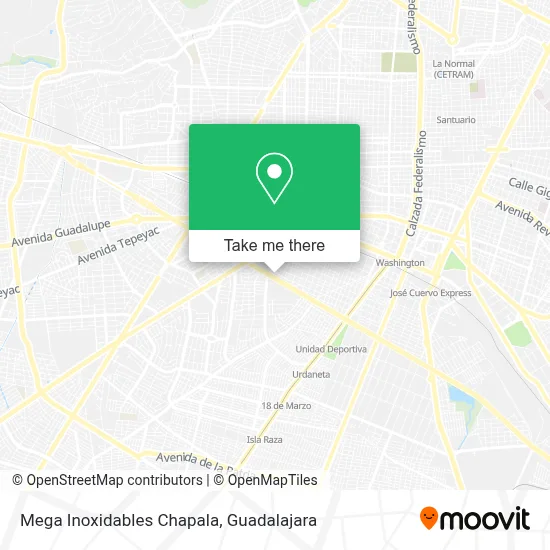 Mega Inoxidables Chapala map