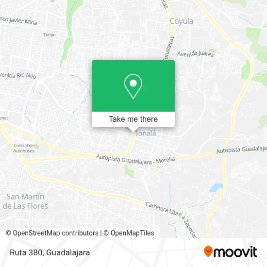 Ruta 380 map