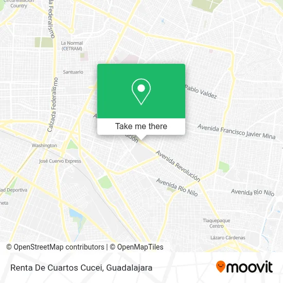 Renta De Cuartos Cucei map