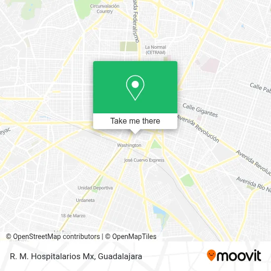 R. M. Hospitalarios Mx map