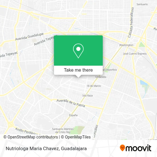 Nutriologa Maria Chavez map