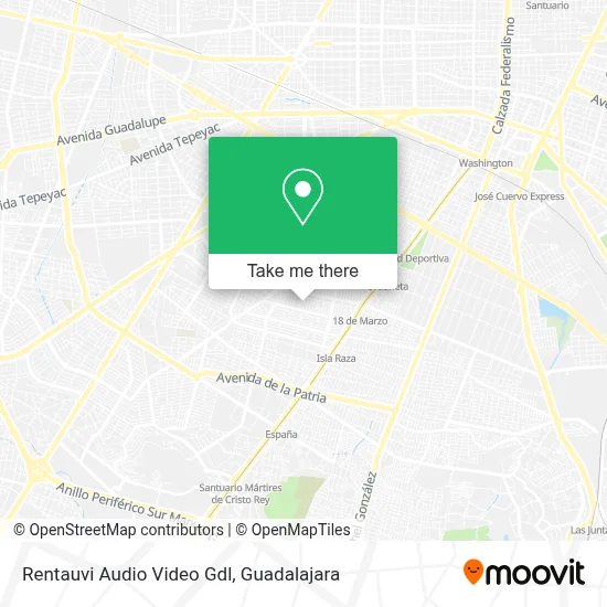 Rentauvi Audio Video Gdl map