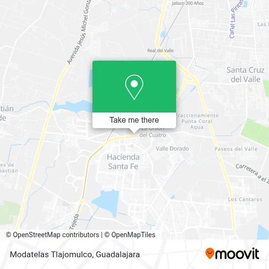 Modatelas Tlajomulco map