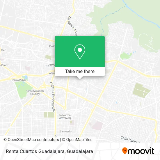 Renta Cuartos Guadalajara map