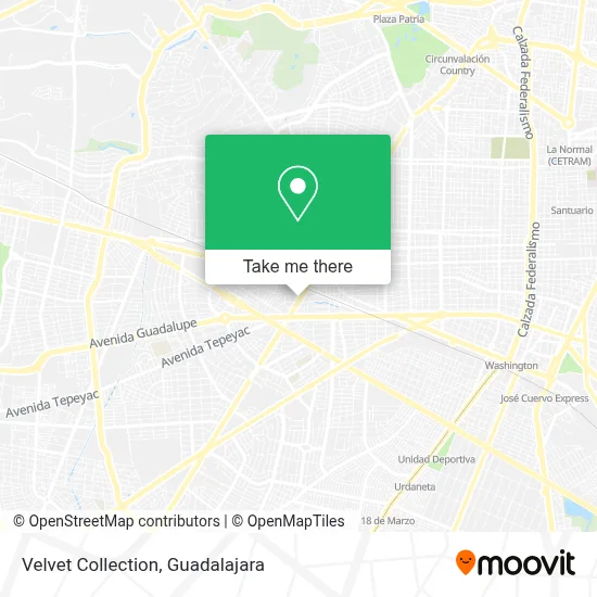 Velvet Collection map