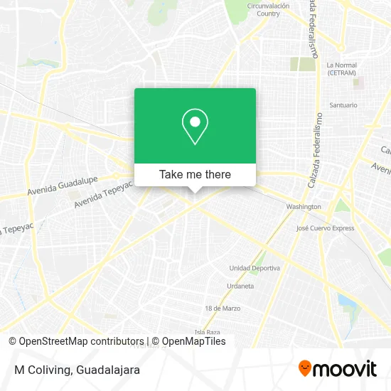 M Coliving map