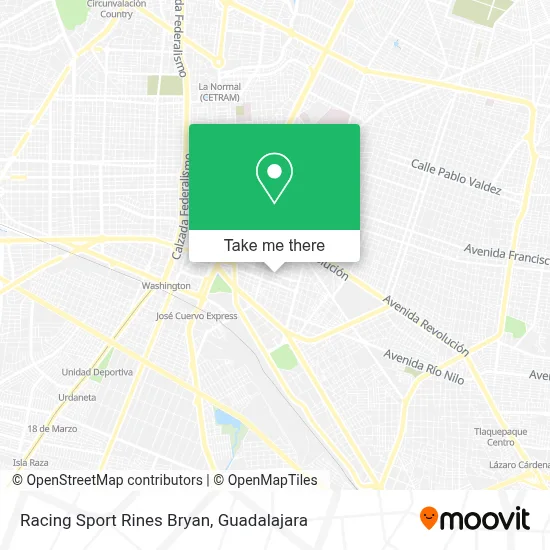 Racing Sport Rines Bryan map