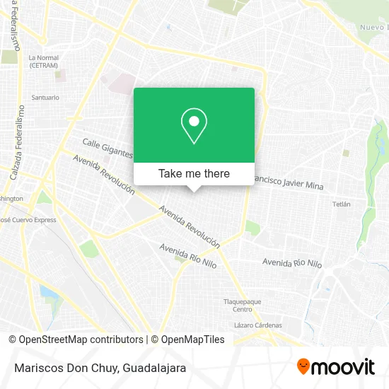 Mariscos Don Chuy map