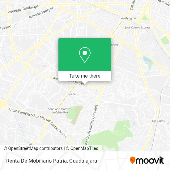 Renta De Mobiliario Patria map