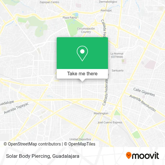 Solar Body Piercing map